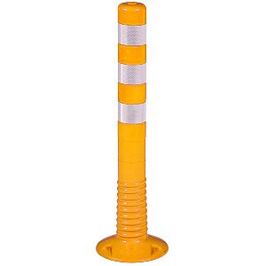 Гибкий сигнальный столбик (делиниатор) (Высота: 750мм. Размер основы: 80-220мм. Вес: 1.31 кг.) (Материал: Полиуретан) (Цвет: желтый)